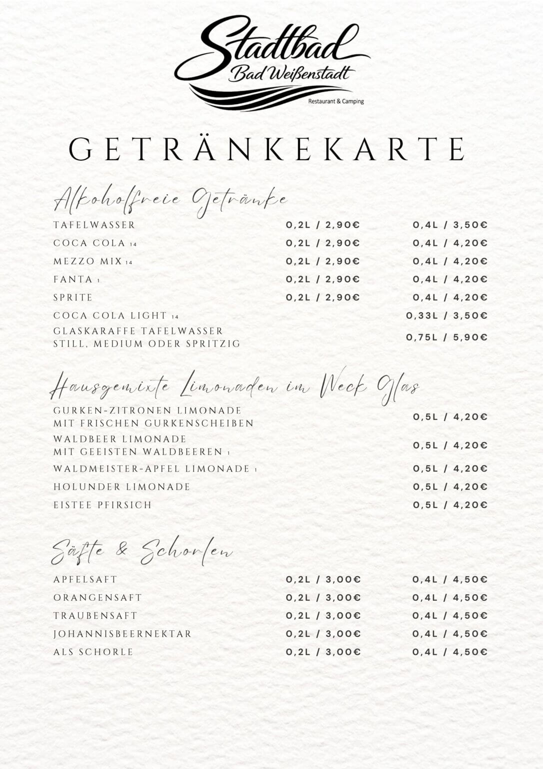 Speisekarte Neues Layout Seite 4 Getränke